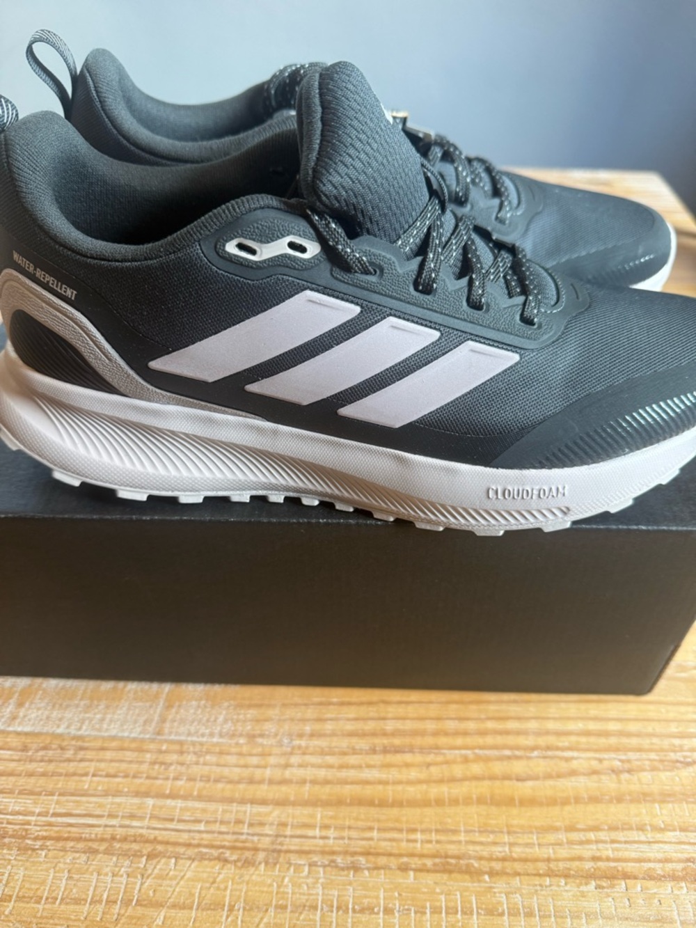 adidas Women’s Dark Grey and White Cloudfoam Running Trail Sneakers